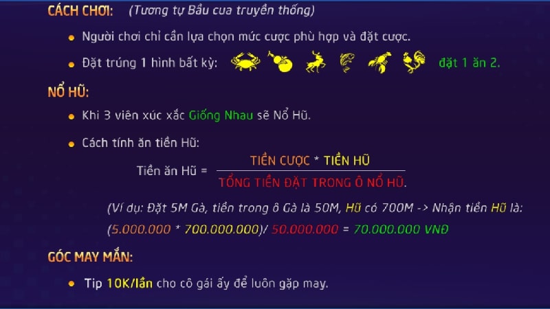 Luật chơi Bầu Cua Qibet đơn giản