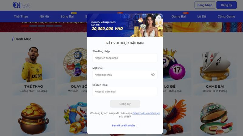 Hướng dẫn đăng ký Qibet chi tiết