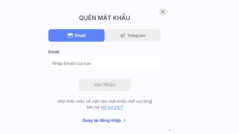 Cách lấy lại mật khẩu đăng nhập Qibet nếu quên