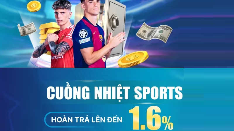 Khuyến mãi Qibet hoàn trả cược thể thao lên đến 1.6%
