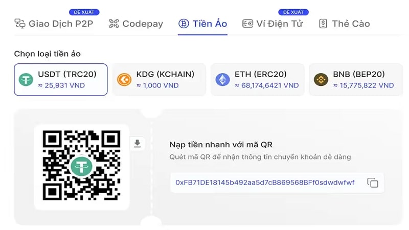 Hướng dẫn nạp tiền tại Qibet